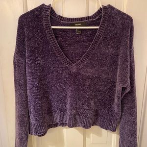 Forever 21 Girls L Velour V Neck Sweater